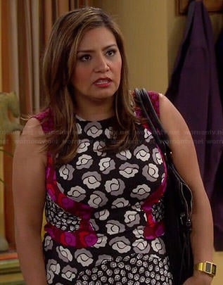 Cristela's mixed floral print dress on Cristela