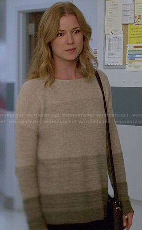 Emily’s grey ombre sweater on Revenge