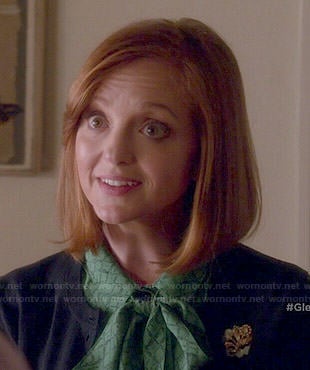 Emma's green neck tie blouse on Glee
