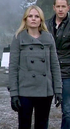 Emma's grey pea coat on Once Upon a Time