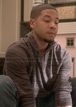 Jamal’s grey textured print hoodie on Empire