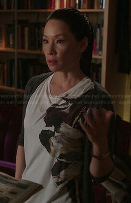 WornOnTV: Joan’s placement graphic tee on Elementary | Lucy Liu ...