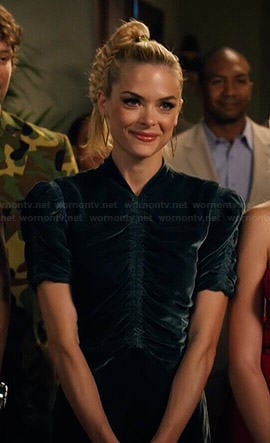 Lemon's ruched velvet dress on Hart of Dixie