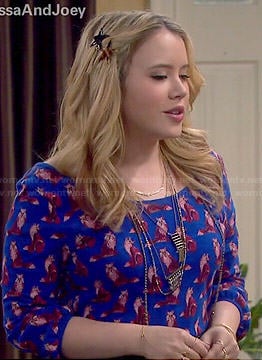 Lennox’s fox print top on Melissa and Joey