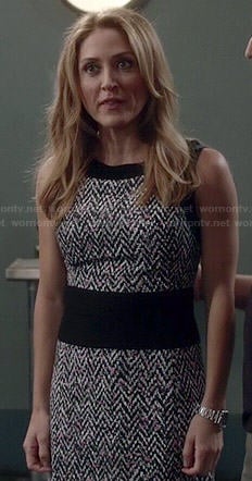 Maura's chevron tweed dress on Rizzoli and Isles