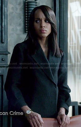 Olivia's black textured jacket on Scandal