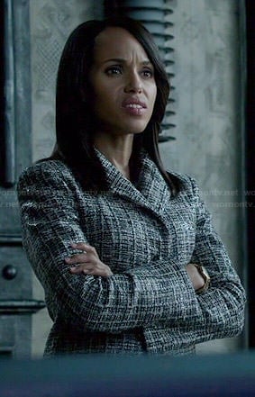 Olivia's black and white tweed jacket on Scandal