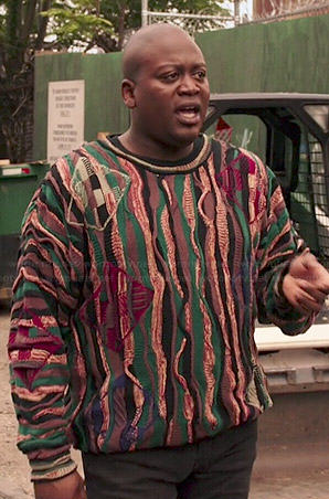Titus's textured sweater on Unbreakable Kimmy Schmidt