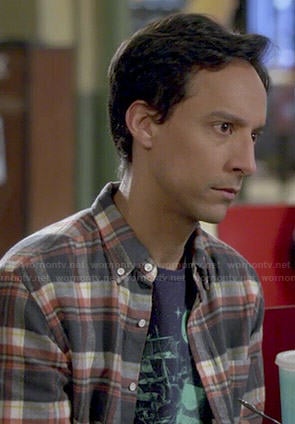 Abed's ship and moon graphic tee on Community