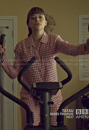 Alison's pink checked pajamas on Orphan Black