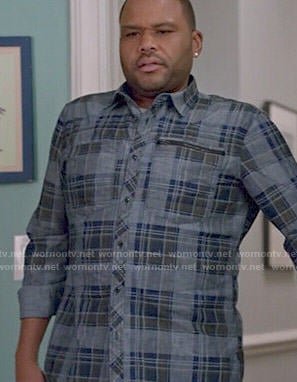Andre's plaid zip-pocket shirt on Black-ish