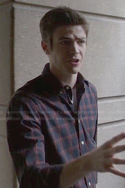 Barry’s navy and red checked shirt on The Flash