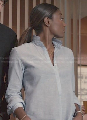 Daisy's blue shirt on Madam Secretary