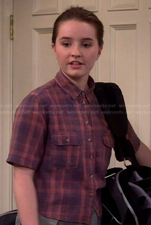 Eve's cropped plaid shirt on Last Man Standing