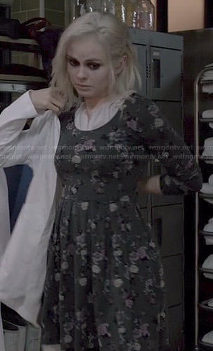 Liv's grey rose print dress on iZombie