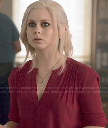 Liv’s red pintucked dress on iZombie