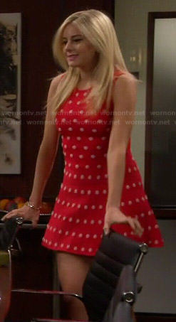 Maddie’s red polka dot dress on Cristela