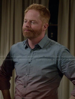 Mitchell's blue and pink ombre shirt on Modern Family