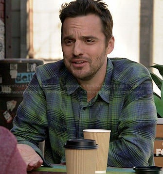 Nick’s blue and green plaid shirt on New Girl