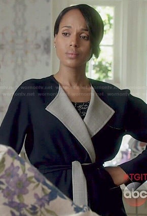 Olivia's two tone coat on Scandal