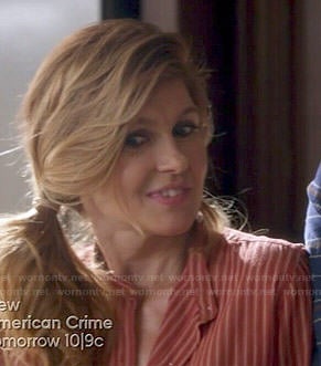 Rayna's orange vertical striped shirt on Nashville