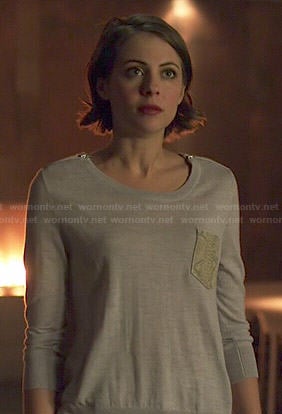 Thea's zip shoulder sweater on Arrow
