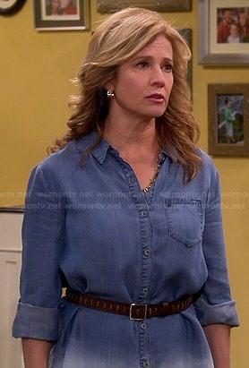 Vanessa's dip dyed chambray shirt on Last Man Standing