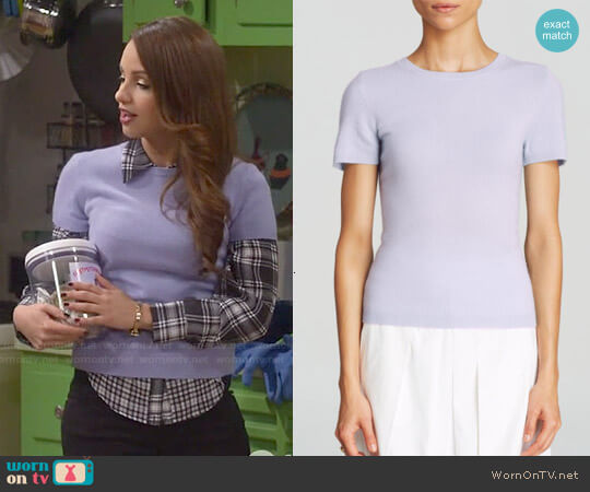 C by Bloomingdale's Cashmere Short Sleeve Sweater worn by Sofia Rodriguez (Aimee Carrero) on Young and Hungry