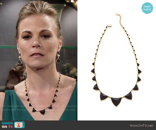 House of Harlow Pyramid Station Necklace worn by Phyllis Newman (Gina Tognoni) on The Young and the Restless