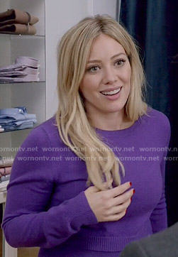 Kelsey's purple sweater on Younger