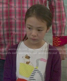 Lily's dog/bicycle tee on Modern Family