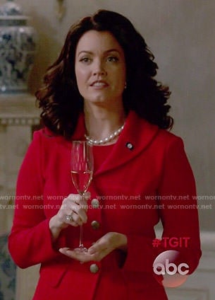 Mellie's red blazer on Scandal