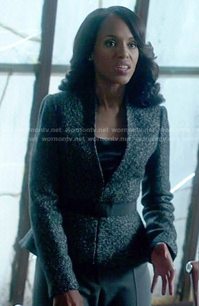 Olivia's tweed peplum blazer on Scandal