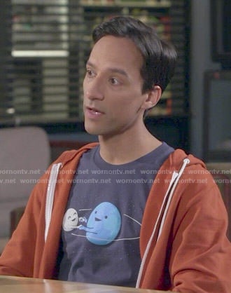 Abed’s blue planet graphic t-shirt on Community