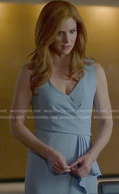 Donna's blue ruffled dress on Suits