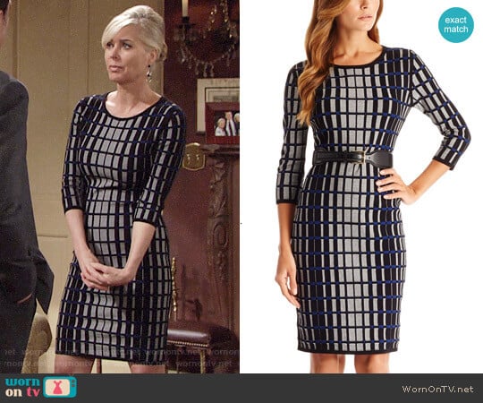 Hugo Boss 'F5133' Viscose Blend Knit Sweater Dress worn by Ashley Abbott (Eileen Davidson) on The Young and the Restless