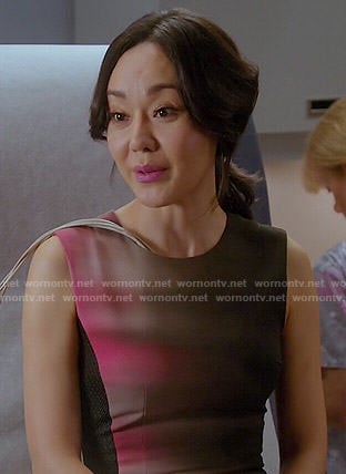 Karen's pink and black faded print dress on Mistresses