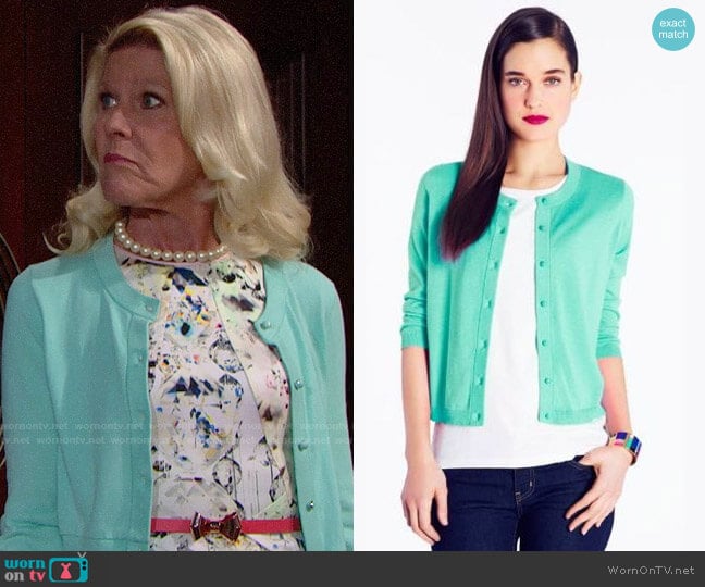 Kate Spade Caroline Cardigan worn by Pamela Douglas (Alley Mills) on The Bold and the Beautiful