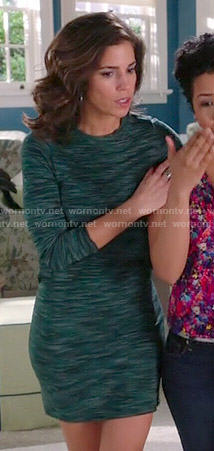 Marisol’s green marled layered dress on Devious Maids