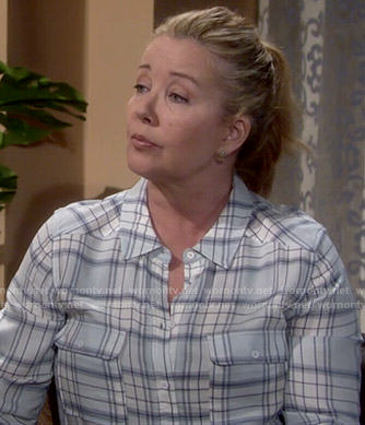 Nikki’s plaid shirt on The Young and the Restless