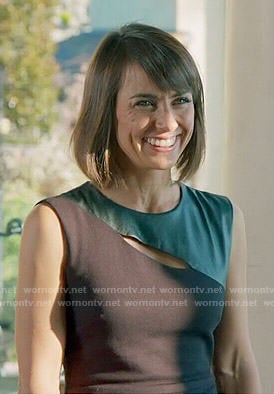 Quinn's black leather panel top on UnReal