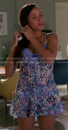 Rosie's floral lace-trim chemise on Devious Maids