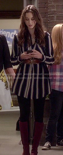 Spencer’s striped shirtdress on Pretty Little Liars