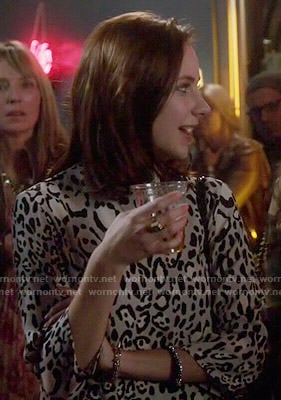 Brenna's grey leopard print dress on Chasing Life