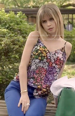 Brooke's floral cami on Scream