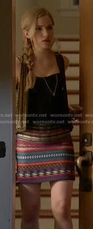 Emma’s multi colored skirt on Scream