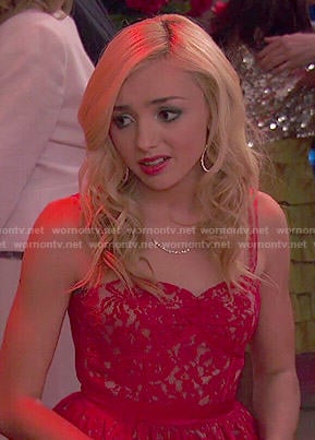 Emma's red lace dress on Jessie