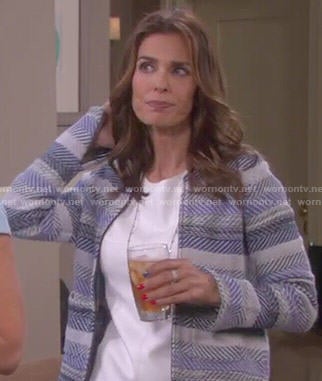 Hope’s blue striped jacket on Days of our Lives