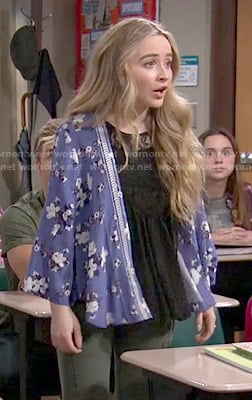 Maya's blue floral kimono on Girl Meets World