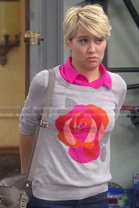 Riley's rose print sweater on Baby Daddy